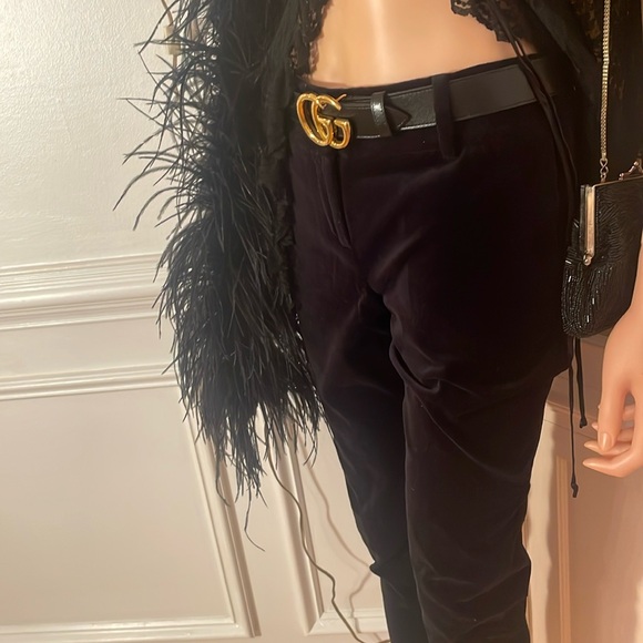 ANN TAYLOR Petite size 2  100% cotton black velvet hipster capri pant - Picture 4 of 13